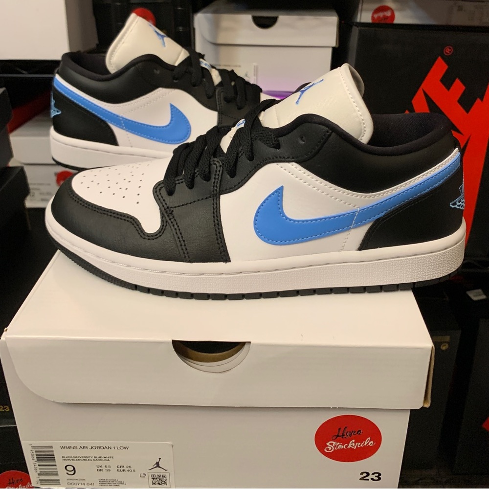 Nike Air Jordan 1 Low Black University Blue Shoes DC0774-041 Women's Sizes